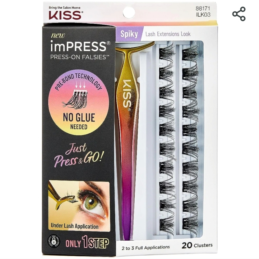 Kiss press on false lashes, spiky
